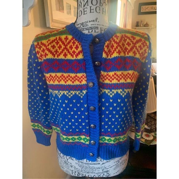 Vintage Handmade Wool Blend Sweater. - Picture 1 of 12